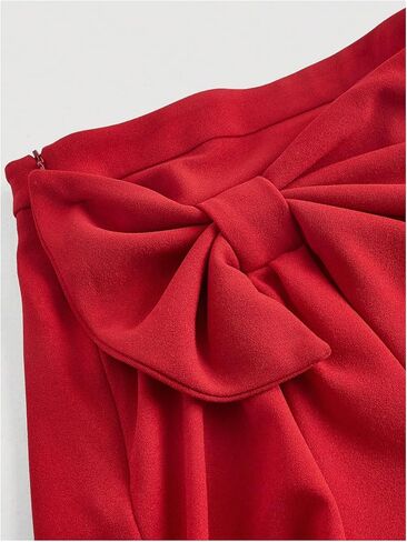 SweatyRocks Women's Bowknot Mini Skirt Ruched A Line High Waist Summer Skirts in Saudi Arabia