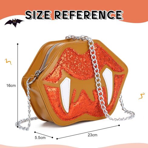 Oweisong Novelty Halloween Purse for Women Fun Shaped Lip Shoulder Bag Devil Handbag Ghost Crossbody Bag in Kuwait