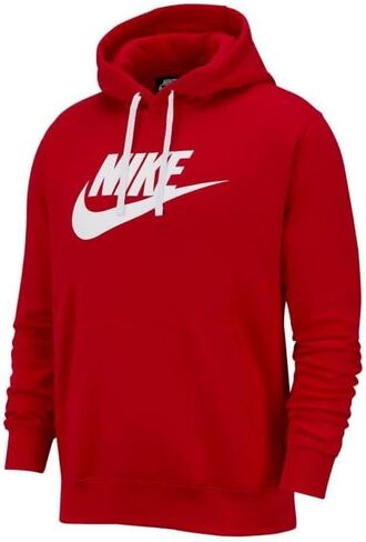 بلوفر بغطاء للرأس للرجال من Nike Big & Tall NSW Club جرافيك جامعة أحمر/أبيض/أبيض مقاس 3XL طويل القامة in Saudi Arabia