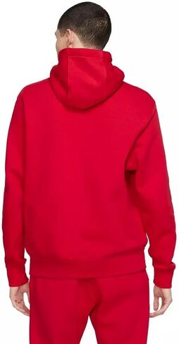 بلوفر بغطاء للرأس للرجال من Nike Big & Tall NSW Club جرافيك جامعة أحمر/أبيض/أبيض مقاس 3XL طويل القامة in Saudi Arabia