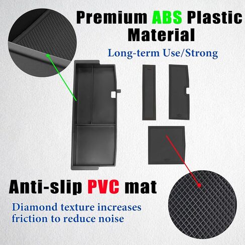 صينية تنظيم وحدة التحكم المركزية متوافقة مع الملحقات الداخلية لصندوق تخزين مسند الذراع 2023 2024 Ford F250 F350 F450 F550 (صينية تخزين نصف الحجم) in Kuwait