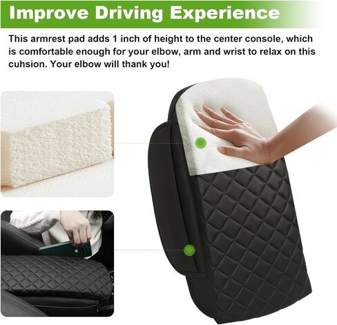 Console Cover for Bronco 2021-2024 Leather Center Console Cover Armrest Cover with Pocket Prevent Dog Scratches Arm Rest Pad for Bronco Accessories 2 or 4 Door (for Bronco 21-24) in Saudi Arabia