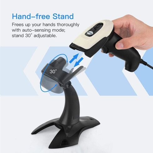 Eyoyo QR Code Scanner Bluetooth Barcode Scanner, Portable Back Clip Wireless 1D 2D UPC ISBN Inventory Barcode Reader PDF417 Data Matrix Code Compatible with iPhone, Android Phone in Kuwait