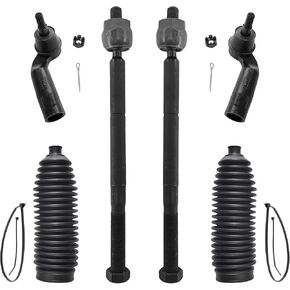 ASTAPRO - Front 6pc Tie Rods Kit for 04-13 Mazda 3, 09-13 3 Sport, 06-17 5, 4 Suspension Outer & Inner Tie Rod Ends 2 Boots + Bellows Replacement