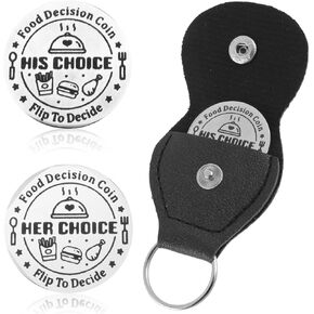 Funny Tokens Couple Gifts Food Decider, Ymapinc Date Night Ideas for Him, Wedding Gifts for Newlyweds Couple, Double Sided Food Decision Coin Gift for Valentine's Day Birthday