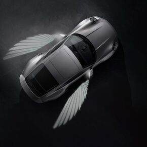 Juren Car Side Rearview Mirror Welcome Lights Dynamic Projectio Laser light Decoration Ambient Lamps White Angel Wings Light (Welcome Angel Wings Lights)