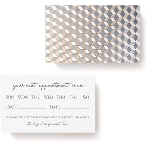 ITZAMNA Your Next Appointment cards geometry modern Client Appointment Reminder Card for Salon makeup artist hair stylist nail Beauty therapy dentist pet care Pack of 100
