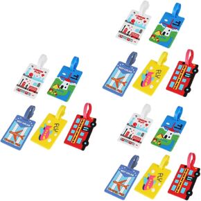 Amosfun 15 Pcs Suitcase Tags Funny Cute Luggage Tags Airplane Luggage Tags Luggage Labels Tags Tabs Luggage Labels for Suitcases Cartoon Luggage Tags Luggage Name Tag Bags Illustration