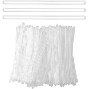 120 PCS Luggage Tag Loops Clear Plastic Luggage Tags Luggage Tag and Label Straps Only Elastic Bag Tags for Travel Agencies and Schools Suitcases (Clear)