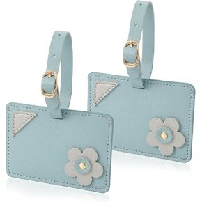 بطاقات الأمتعة الجلدية من كيفانشو لحقائب السفر، بطاقات تعريف للحقائب لملصقات الأمتعة لسفن الرحلات البحرية، مجموعة علامات إكسسوارات السفر (وردي) in Kuwait