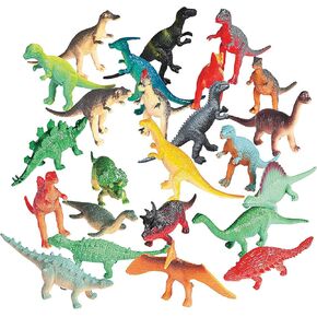 Vinyl Dinosaurs, Realistic Dinosaur Figures, Mini Dinosaur Toys - 72 Pieces