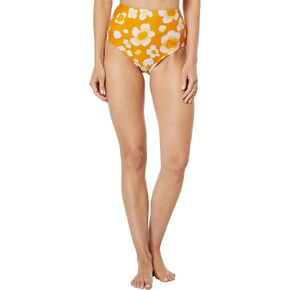 Madewell Second Wave Retro High-Waisted Bikini Bottom in Watercolor Floral