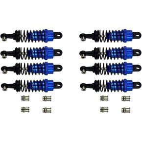 8Pcs Aluminum Shocks Absorber Kit for RC Drift Cars - Upgraded Aluminum Alloy, Smooth Damping for Tamiya M05 M06 HPI YOKOMO Traxxas Models (Blue)