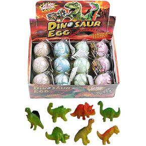 YKL WORLD 12Pcs Hatching Dinosaur Eggs, Novelty Magic Growing Pet Dinosaur Egg in Water, Easter Dino Egg Toys Gifts for Kids Party Supplies
