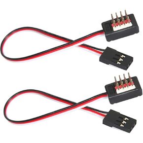 2Pcs RC JR Style 1 Male to 4 Female Y Harness Leads Splitter Lead Wire 3 Pin JR Plug 4-in-1 JR Style Servo Connector Cable for RC Cars Airplane Helicopter Drone Receiver Fan Extender Wire