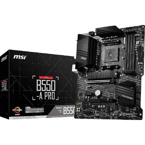 MSI B550-A PRO ProSeries Motherboard (AMD AM4, DDR4, PCIe 4.0, SATA 6Gb/s, M.2, USB 3.2 Gen 2, HDMI/DP, ATX)