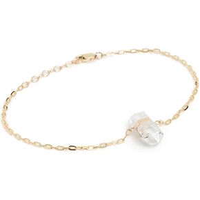 JIA JIA Women's Crystal Quartz Gold Chain Bracelet