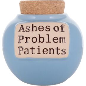Home Decor Ashes of Problem Patients Ceramic Jar, Birthday Gifts for Women and Men, Kitchen and Office Desk Accessories, Stoneware Piggy Bank Money Storage Containers, for Dad, Boss