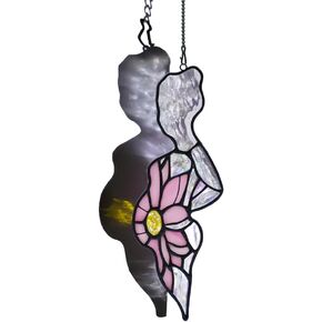 Sunflower Gifts Stained Glass Window Hanging,Handmade Sunflower Kitchen Decor Suncatcher for Window, Sunflower Gifts for Women,Birthday Gifts for Mom,Grandma 5×6 INCH