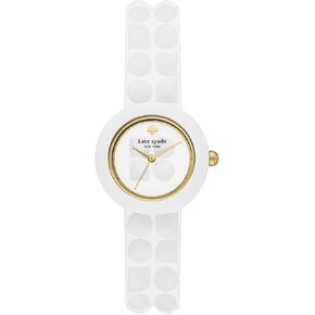 Kate Spade New York Women's Mini Park Row White Silicone Band Watch