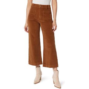 Angels Forever Young Women's Everflex Classic Patch Pocket High-Rise Wide Leg Stretch Corduroy Pants