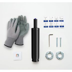 MASTERY MART Gas Lift Cylinder Replacement 6" Travel Length with Removal Tool 1000 lbs Capacity Universal Size Fits Most Office Chairs Hydraulic Pneumatic Shock Piston Class 4 Matte Black