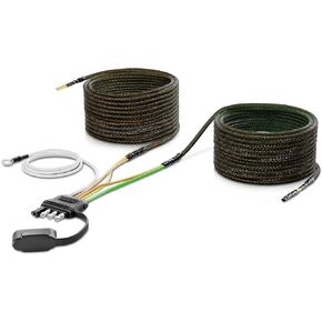 Oyviny 4 Pin 5 Wire Trailer Wiring Harness 50FT for Rewiring Trailer Both-Side Taillights, Pure Copper Wish-Bond Trailer Light Kit Nylon Net Tube Protection 4 Way Flat 5 Wire Trailer Plug