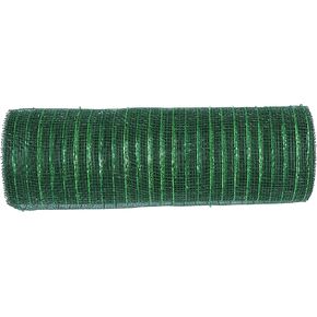 10 inch x 30 feet(10 Yards)-YYCRAFT Metallic Poly Mesh Ribbon for Decoration/Wreath Making Craft(Dark Green)