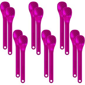 TalkTools Bumpy Magenta Spoons | Provides Oral Awareness During Feeding | Encourages Lip Closure | Normalize Acceptance of Foods with a Variety of Textures - 12 Pack