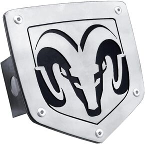 Au-TOMOTIVE GOLD Dodge Ram Logo Laser Cut Trailer Tow Hitch Cover