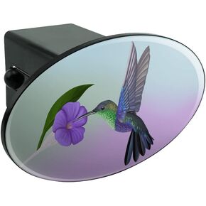 GRAPHICS & MORE Hummingbird Crowned Woodnymph Purple Violet Oval Tow Trailer Hitch Cover Plug Insert