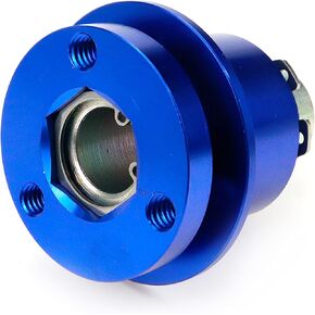 Modengzhe 360 Degree Steering Wheel Quick Release Disconnect Hub Adapter Aluminum Alloy 3-Hole IMCA Racing Steering Wheel Fast Disassembly Adapter (Blue)