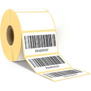 Red Ember Thermal Labels (2" x 1") 2,000 Labels Per Roll 50 x 25mm Red Ember Direct Barcode Stickers for Shipping and Labelling Self-Adhesive White (Commercial Grade) (‎1 Roll - 2000 Labels)