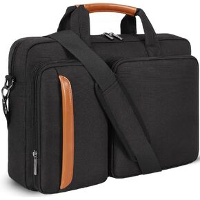 DOMISO 17.3 inch Laptop Shoulder Bag Case Water Resistant Messenger Bag Handbag Business Briefcase for 17.3" Notebook/Apple/Lenovo/Microsoft/HP/Asus/Acer/Dell/Huawei/Samsung/Toshiba,Black