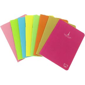 ALIMITOPIA 8pcs Mini Notebook Portable Pocket Notebook Journal Steno Memo MiniDaily NotePad,3.5X5 inches,24 sheets,College Ruled Pages(Candy Colors)