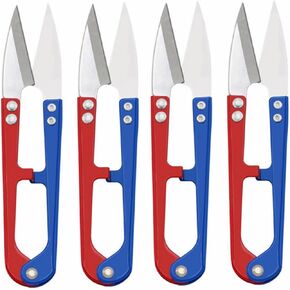 4pcs U-Shaped Scissors for Crafting, Sewing