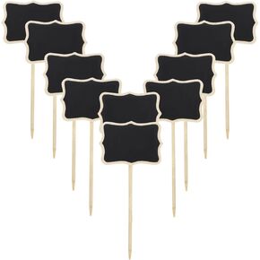 10pcs Mini Chalkboards Picks Buffet Labels Food Tags Cheese Markers Small Blackboard Message Board Signs Tags Toothpick Signs for Party Decor