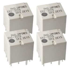 Relay EX2-2U1S (Pack of 4), 12VDC 30A 10 Pins Relay - Reliable PC-Board Mount Type Relay