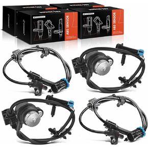 A-Premium ABS Wheel Speed Sensor Compatible with Chevrolet, GMC Models - Express 1500, Savana 1500, 2008-2012 - Front and Rear, Driver and Passenger Side, Replace# 25774483 4-PC Set