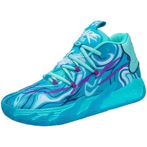 Men's Lace Up High Top Basketball Shoes Chinese Style Breathable Non Slip Outdoor Sneakers Cushioning Workout Shoes for Fitness Training Athletic