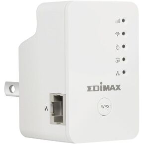 Edimax EW-7438RPn Mini New Version N300 Universal Wireless Range Extender/Wi-Fi Repeater/Wall Plug/Ethernet Port , White