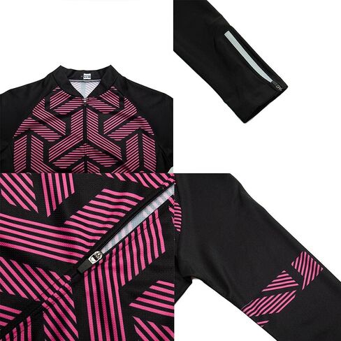Women's Cycling Clothing Set Long Sleeve Road Bike Shirt Cycling Jersey Bicycle Pants with 20D Gel Padded Ai14 in Saudi Arabia