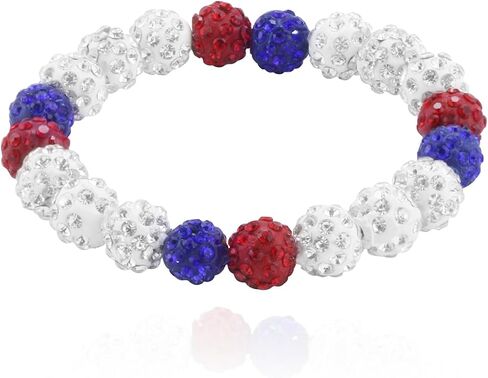 Bling Baseball Bracelet Ice Collection Bracelets for Competitive Athletes,Glitter Rhinestone Ball Bracelets for Men Inspired Sports Jewelry Accessory in Saudi Arabia