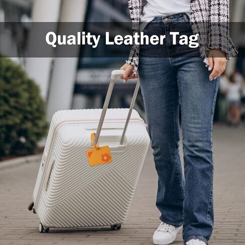 Kevancho Leather Luggage Tags for Suitcases, Bag Tags ID Tags for Luggage Labels for Cruise Ships, Travel Accessories Tags Set (Pink) in Kuwait