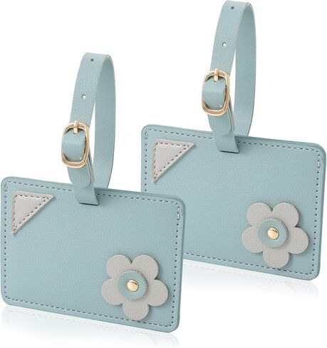 بطاقات الأمتعة الجلدية من كيفانشو لحقائب السفر، بطاقات تعريف للحقائب لملصقات الأمتعة لسفن الرحلات البحرية، مجموعة علامات إكسسوارات السفر (وردي) in Kuwait