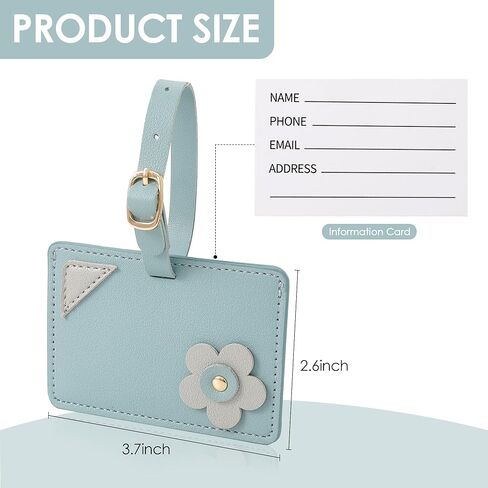 بطاقات الأمتعة الجلدية من كيفانشو لحقائب السفر، بطاقات تعريف للحقائب لملصقات الأمتعة لسفن الرحلات البحرية، مجموعة علامات إكسسوارات السفر (وردي) in Kuwait