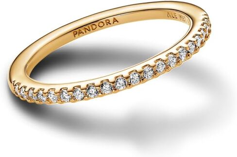 PANDORA Timeless Sparkling Band Ring - Layering or Stackable Ring - Ring with Clear Cubic Zirconia - Gift for Her - Jewelry for Women with Gift Box in Saudi Arabia