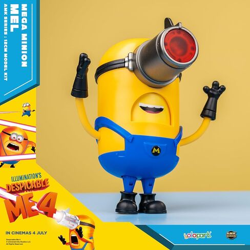 Minions Despicable Me 4 Toys, 4.7 Inch Mega Mel Action Figures，Retractable Eye and 5 Changeable Facial Expressions Minion Model Kits，Gifts for Kids Ages 8 Years & Older in Saudi Arabia