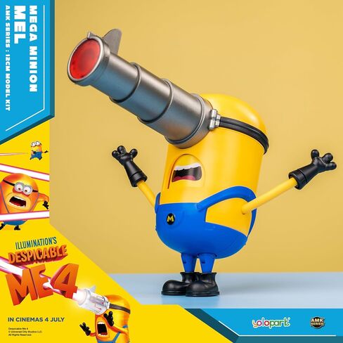Minions Despicable Me 4 Toys, 4.7 Inch Mega Mel Action Figures，Retractable Eye and 5 Changeable Facial Expressions Minion Model Kits，Gifts for Kids Ages 8 Years & Older in Saudi Arabia