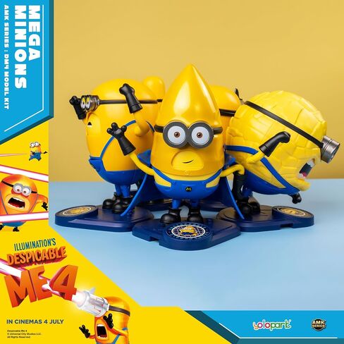 Minions Despicable Me 4 Toys, 4.7 Inch Mega Mel Action Figures，Retractable Eye and 5 Changeable Facial Expressions Minion Model Kits，Gifts for Kids Ages 8 Years & Older in Saudi Arabia
